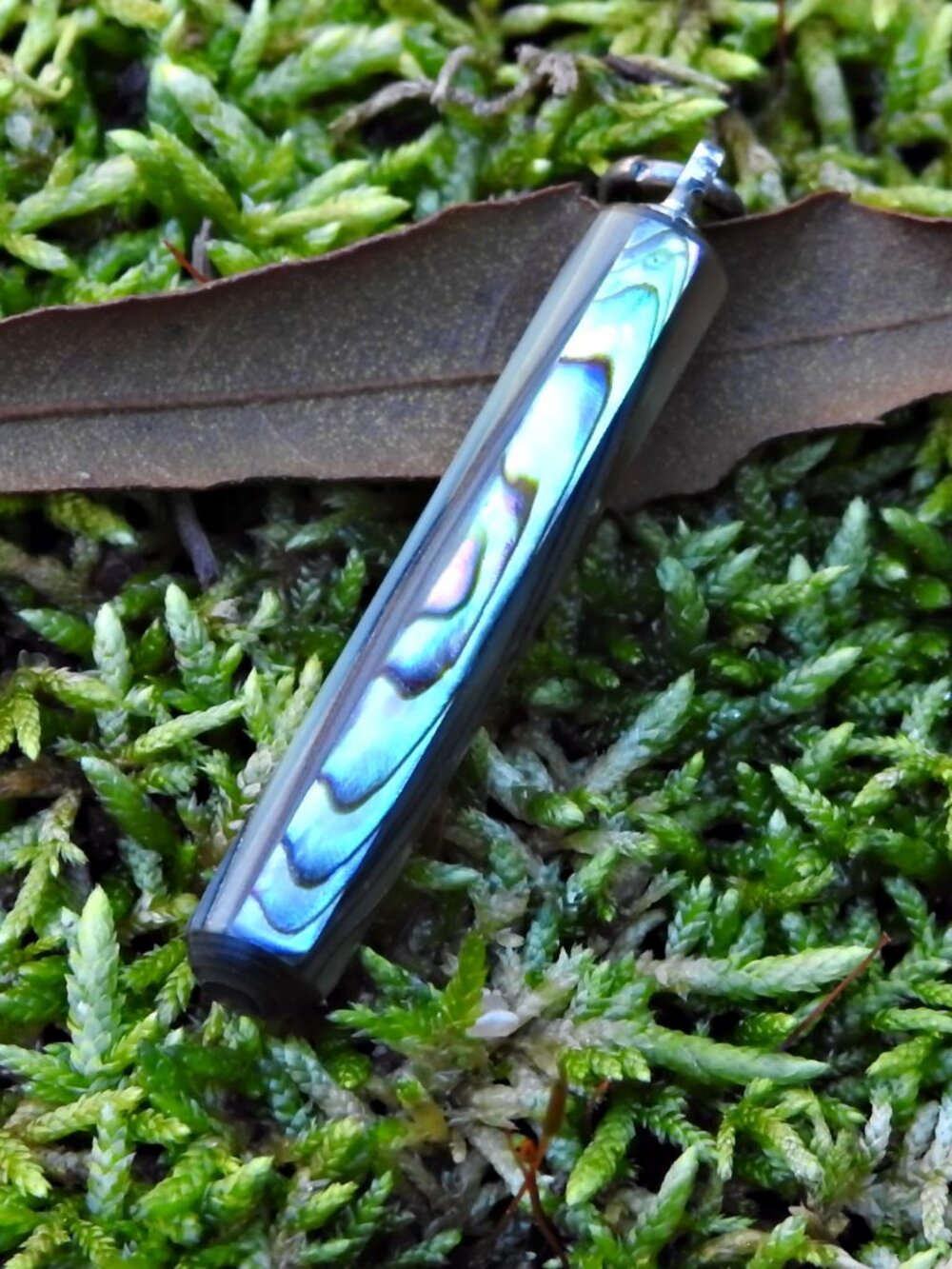Dainty Colorful Abalone Gemstone Pendant
